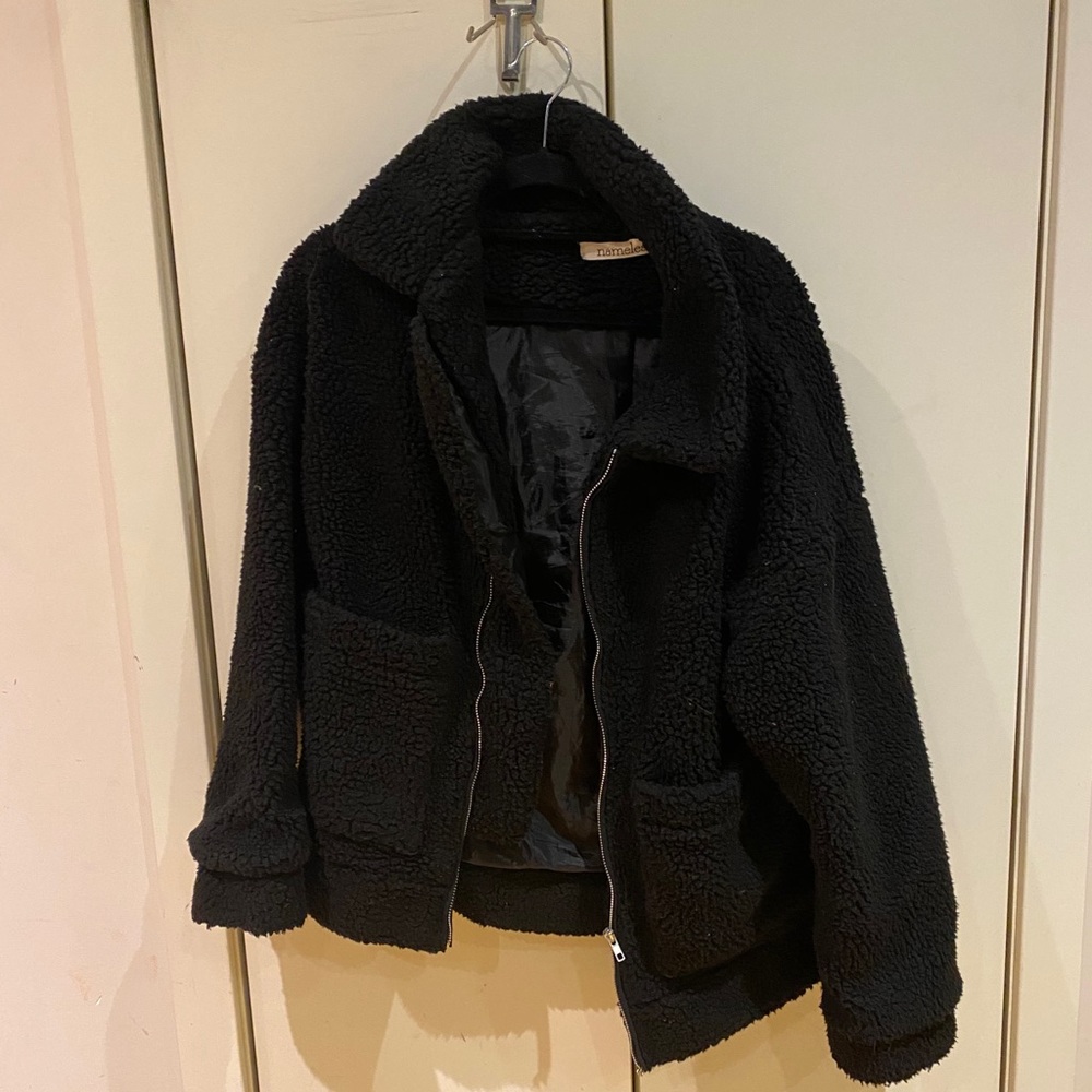 Teddy Bear Coat (black)
